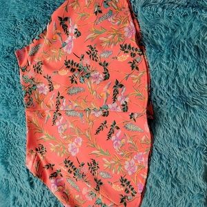 Decree orange floral skirt with elastic waistband